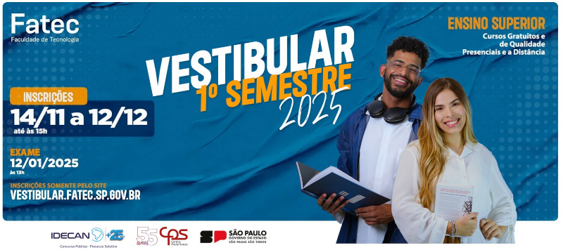 Fatec Vestibular 1º Semestre 2025